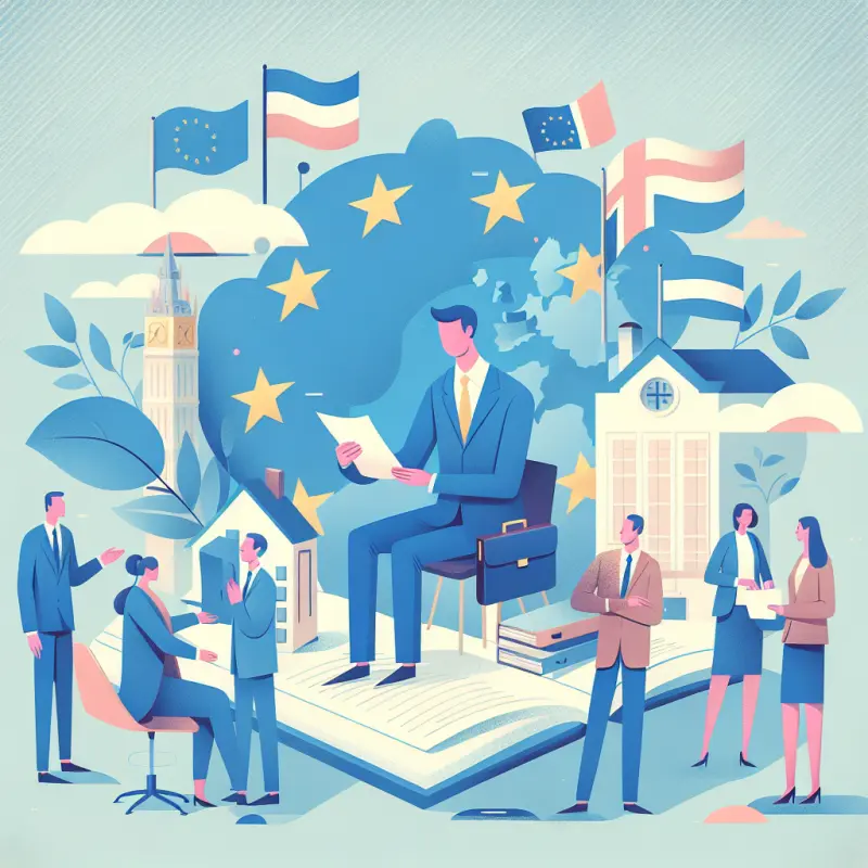 Cartoon-style illustration for Abortion Laws in Europe: Country Differences and Trends