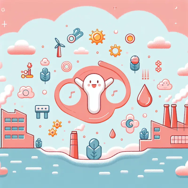 Cartoon-style illustration for Air Pollution and Menstrual Cycle Irregularities