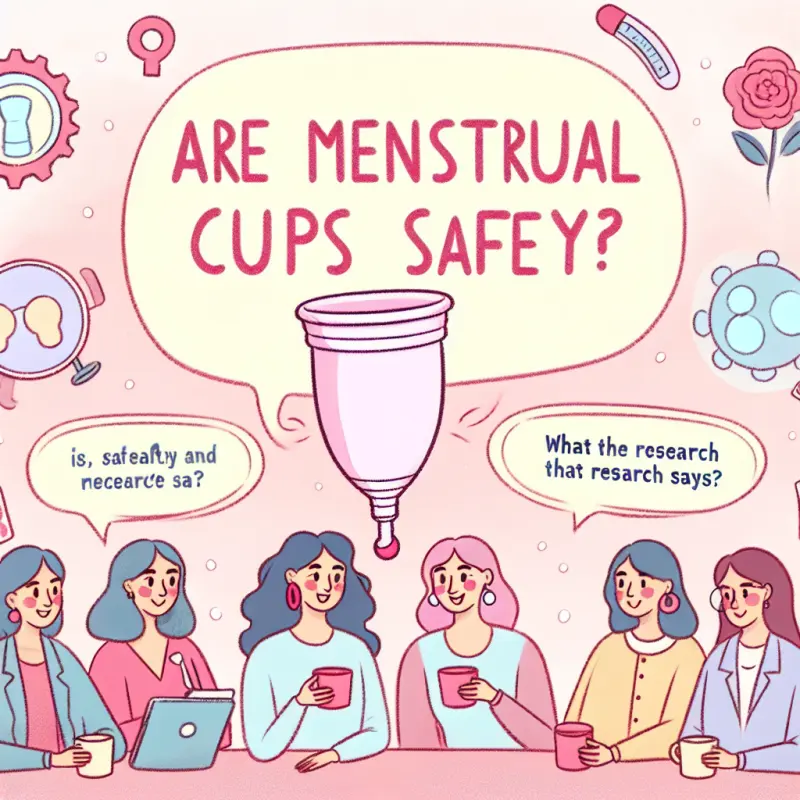 Cartoon-style illustration for Are Menstrual Cups Safe? What the Research Says