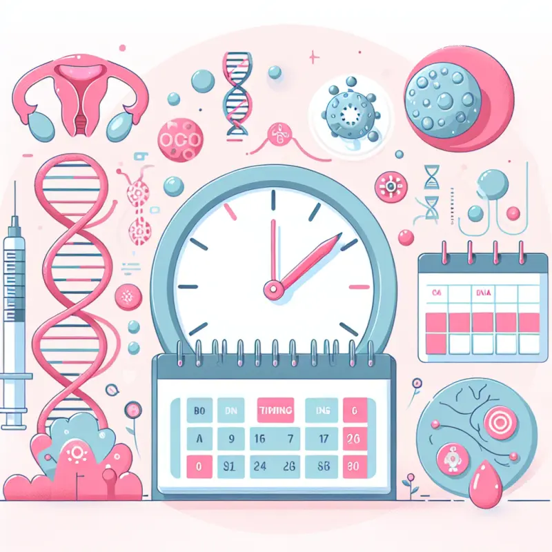 Cartoon-style illustration for Epigenetic Factors Affecting Menstrual Cycle Timing