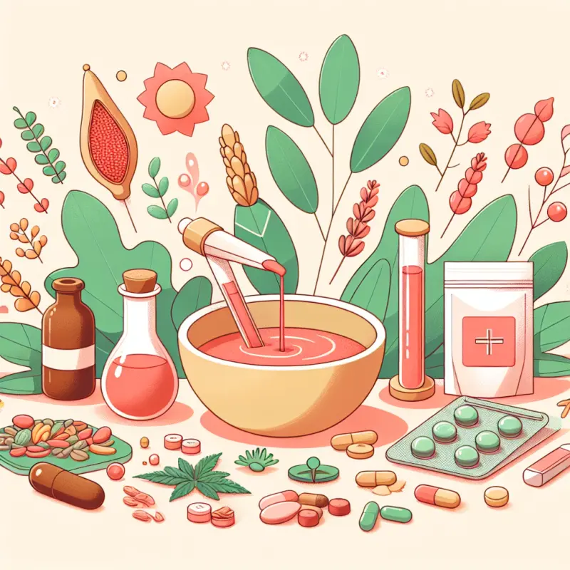 Cartoon-style illustration for Herbal Medicine for Menstrual Health: Safety and Efficacy
