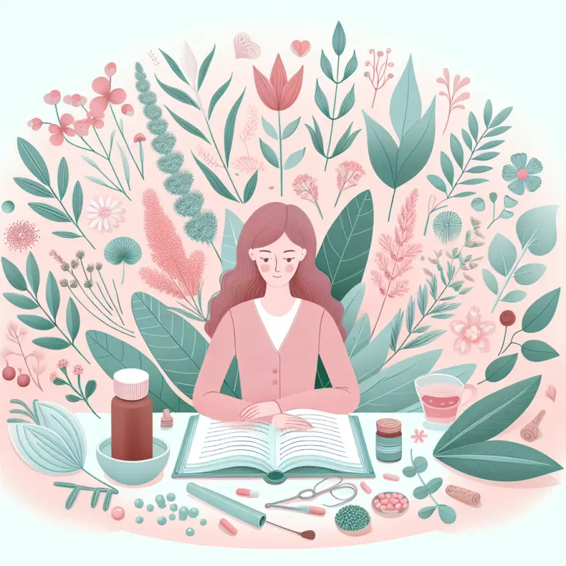 Cartoon-style illustration for Homeopathic Remedies for Menstrual Complaints: Research Review