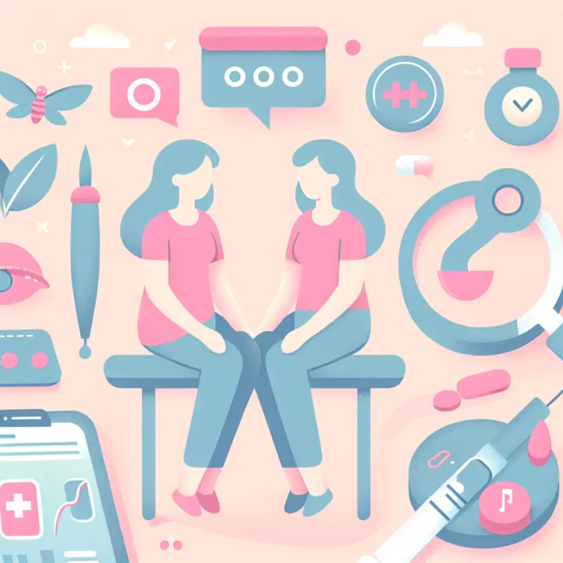 Cartoon-style illustration for Hormone Replacement Therapy: Benefits, Risks, and Alternatives