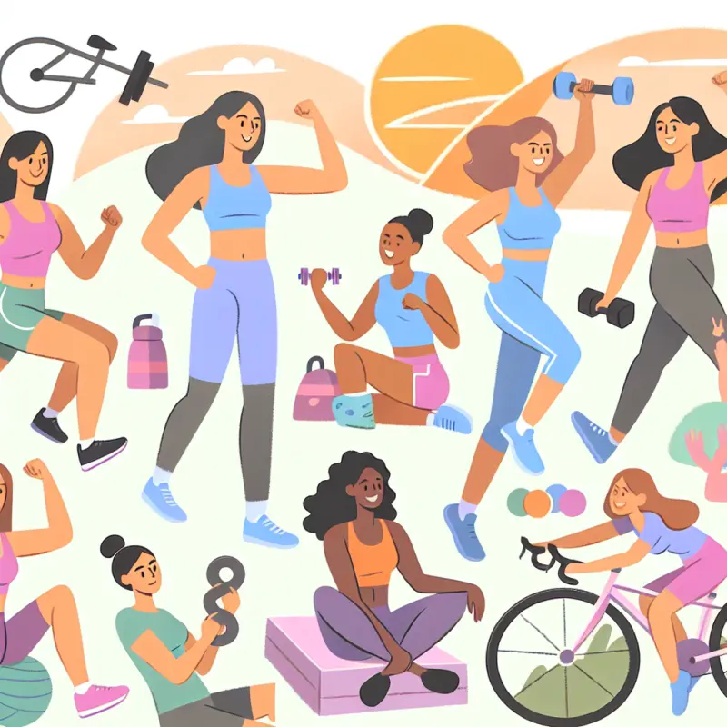 Cartoon-style illustration for How Physical Activity Influences Hormones in Women
