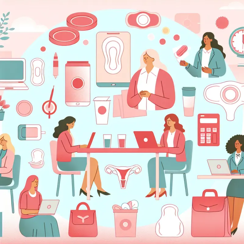 Cartoon-style illustration for Period Poverty in the Workplace: Solutions for Employers