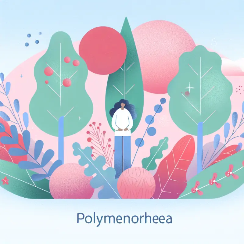 Cartoon-style illustration for Polymenorrhea: When Periods Come Too Often