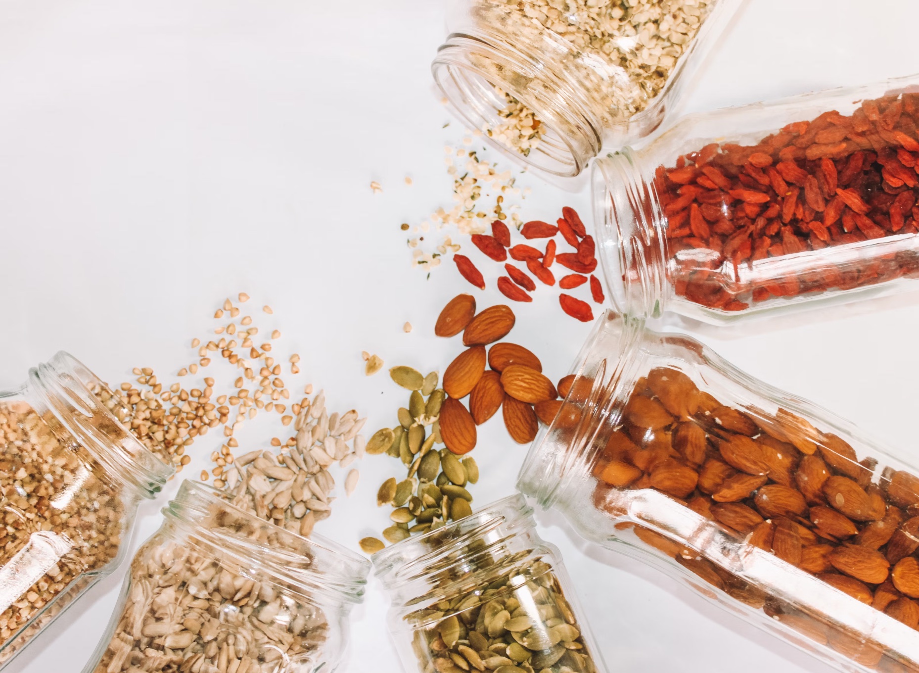 A spoonful of flax, pumpkin, sesame, and sunflower seeds for seed cycling