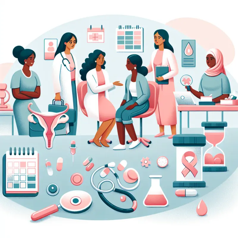 Cartoon-style illustration for STIs and Menstrual Health: What Every Woman Should Know