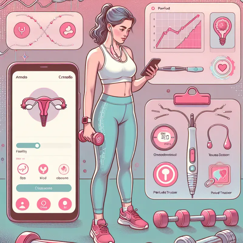 Cartoon-style illustration for The Benefits of Exercise During Your Menstrual Cycle