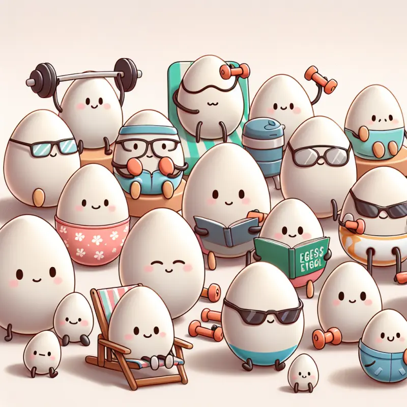Cartoon-style illustration for The Science of Egg Quality: How Age and Lifestyle Matter