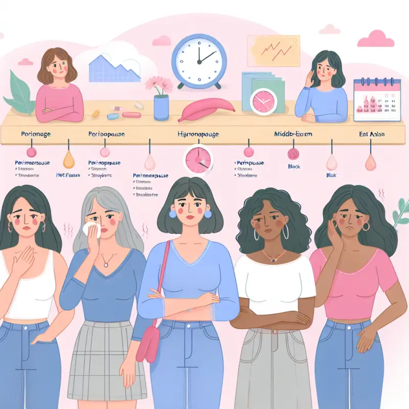Cartoon-style illustration for What is Perimenopause? Symptoms, Timeline, and Management